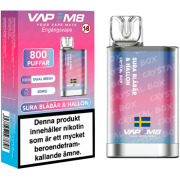VapeM8 Crystal Box Sura Blåbär Och Hallon 20mg