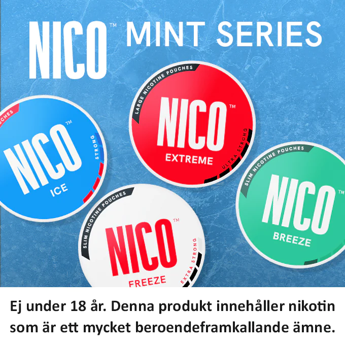 NICO Mint Series - Nyheter fr&aring;n NICO Snus