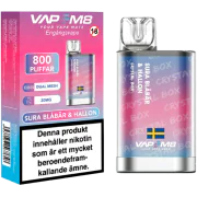 VapeM8 Crystal Box Sura Blåbär Och Hallon 20mg